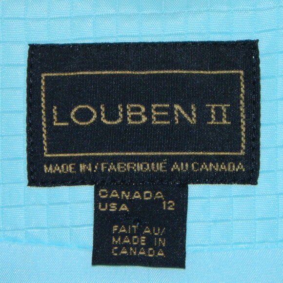 Louben II Square Textured Zip Up Hip Length Blazer Light Turquoise Blue Size 12 - Picture 9 of 10